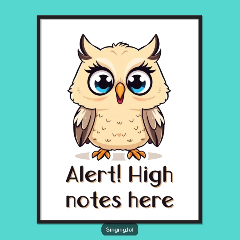 Wall Art Funny Surprised Owl Poster: Bring Wide-Eyed Wonder Home