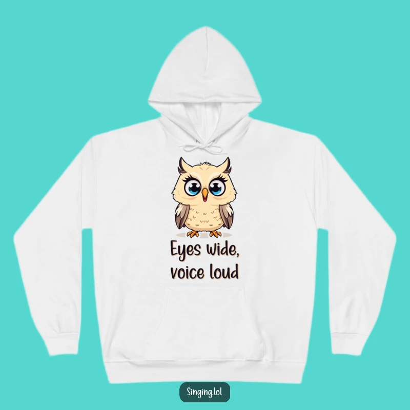 Cozy Funny Surprised Owl Hoodie: Warmth for Your Wide-Eyed Moments