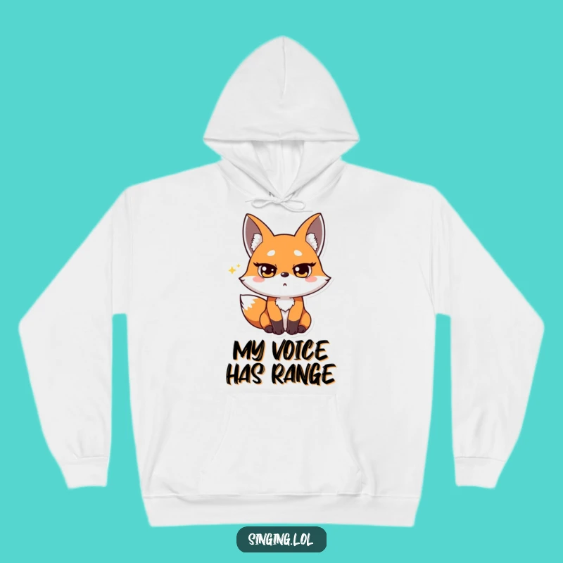 Funny Fox Opera Singer Hoodie - Cozy Up with Dramatic Flair