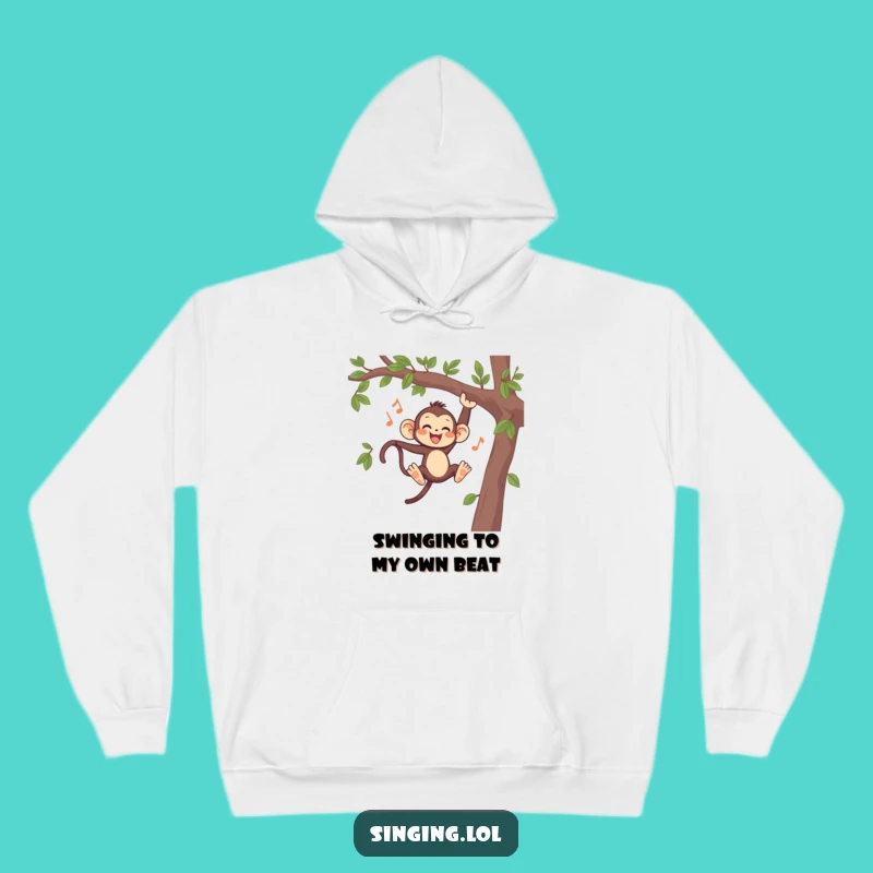Funny Monkey Singing Hoodie - Cozy and Hilarious Primate Warmth for Cool Days