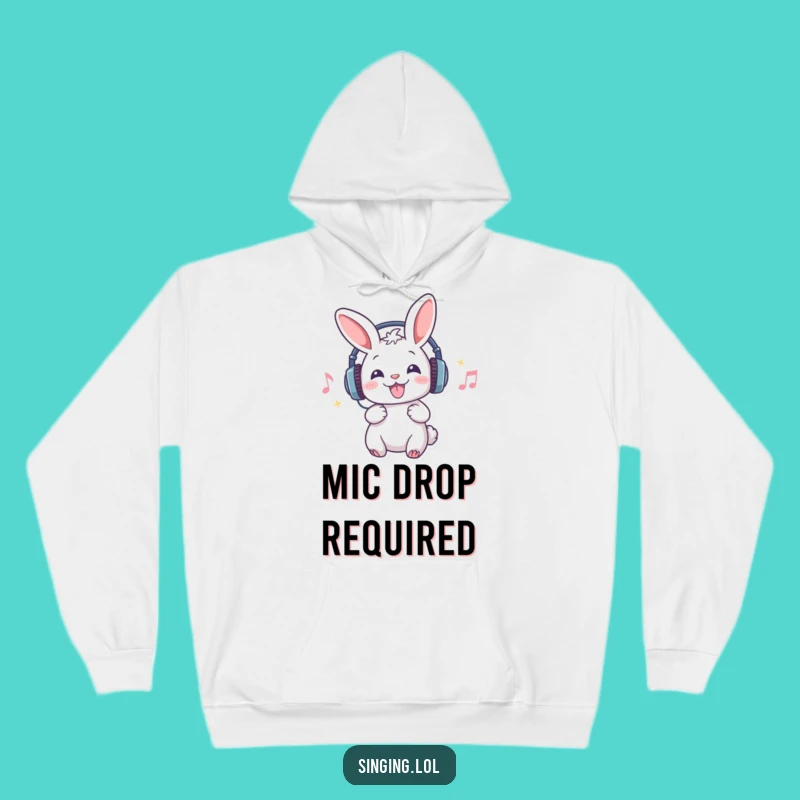 Funny Rabbit Headphones Hoodie - Cozy and Hilarious Music Lover Gift!