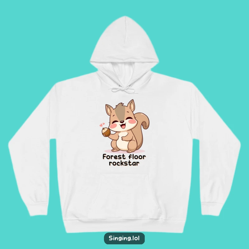 Funny Squirrel Hoodie: Cozy Nut-Holding Singer Sweatshirt, Perfect Gift