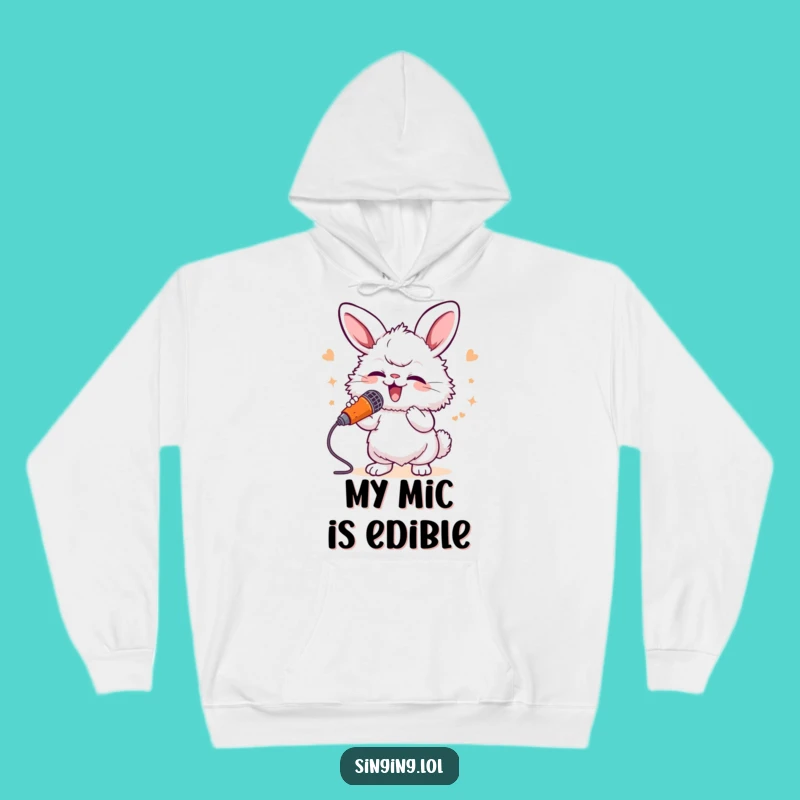 Funny Bunny Singer Hoodie - Cozy Up with Musical Fun