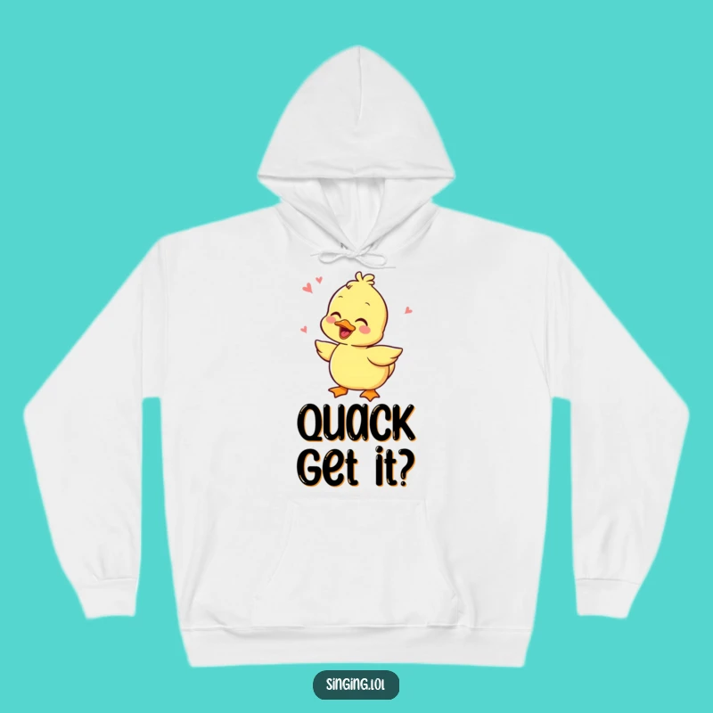 Cozy Funny Giggling Duckling Hoodie - Warm Quacking Character Sweatshirt Gift