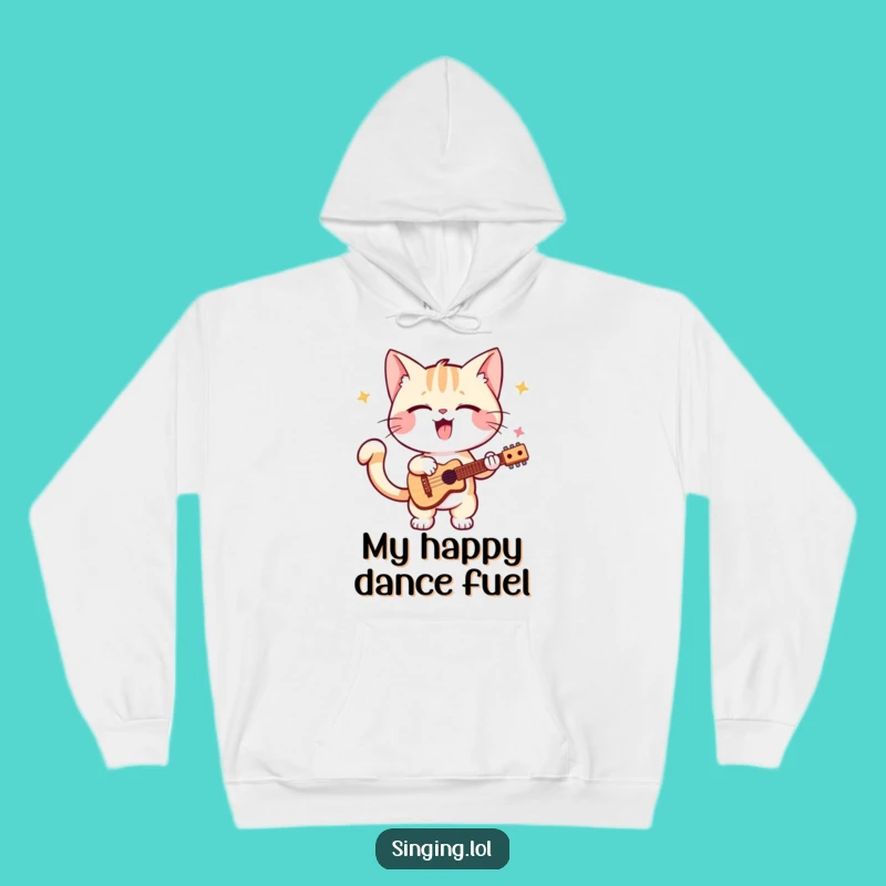 Warm & Funny Kitten Solo Hoodie: Cozy Up with a Tail Wagging Musical Performance