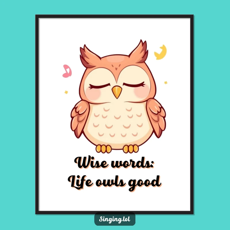 Calm Owl Wall Art Free Printable: Peaceful Lullaby, Serene Home Decor Downloadable