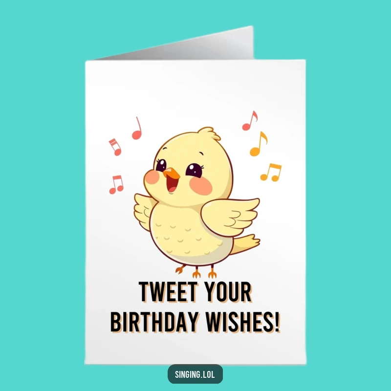 Free Printable Birthday Card: Cheerful Bird Song Gift for Joy!