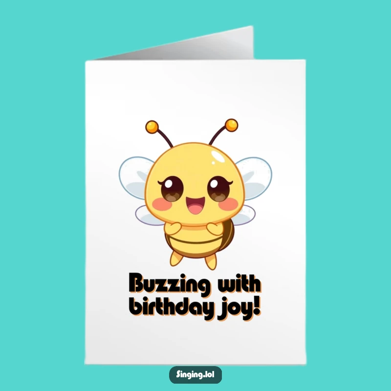 Free Printable Birthday Card: Happy Bee High Note, Funny Downloadable Gift