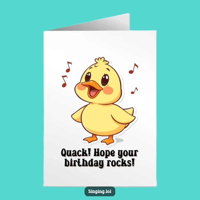 Free Printable Surprised Duck Birthday Card - Funny DIY Downloadable Gift for Quackers