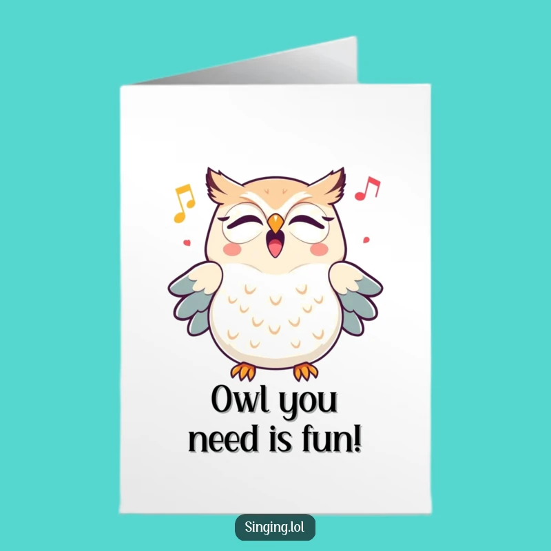 Free Printable Birthday Card: Triumphant Owl Hoots a Happy Birthday Tune!