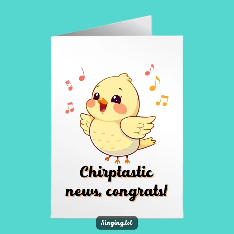 Free Printable Congrats Card: Birdy Beats for Your Big Win!