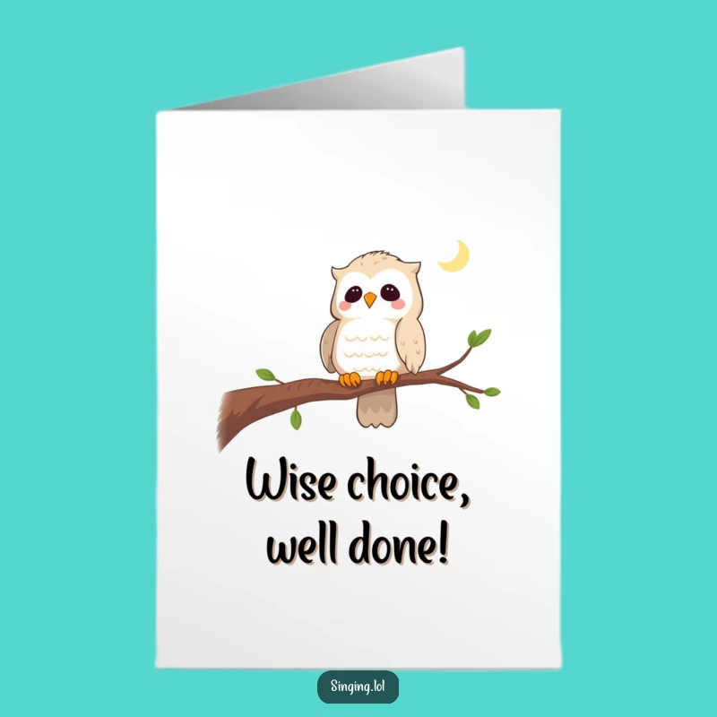 Free Printable Cute Congrats Card: Owl Lullaby Success, Soothing Downloadable Gift!
