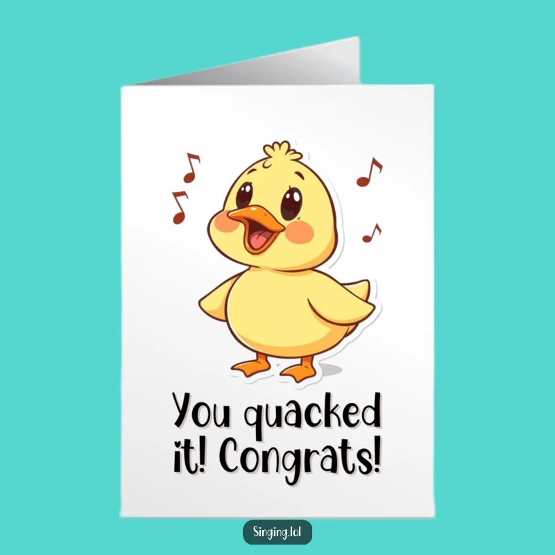Free Printable Surprised Duck Congrats Card - Funny DIY Downloadable Gift for Winners