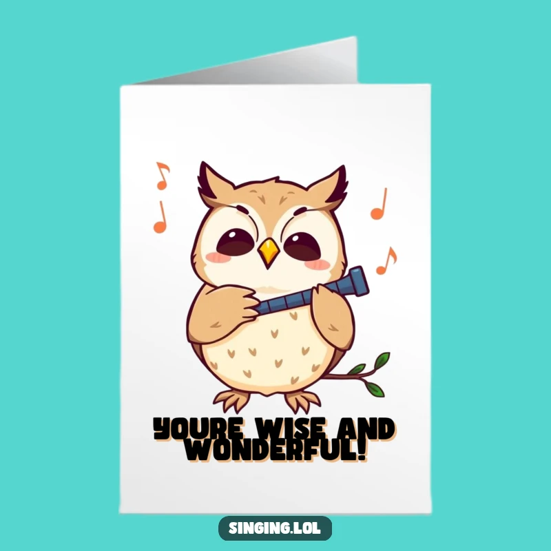Free Printable Owl Melody Congrats Card - Musical Downloadable Gift!