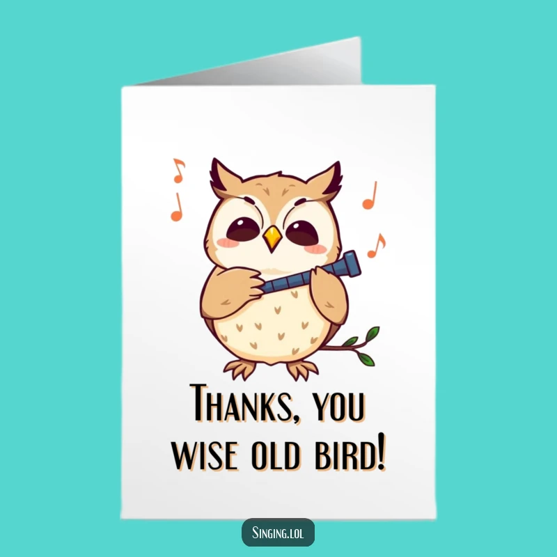 Free Printable Owl Melody Thank You Card - Melodious Downloadable Gift!