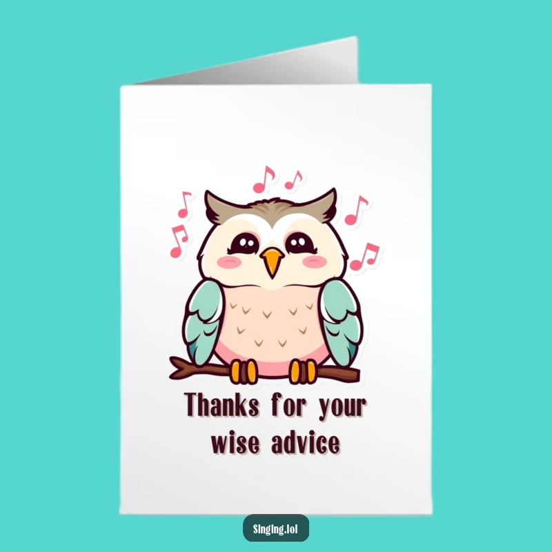 Funny Free Printable Thank You Card: Owl's Song of Gratitude!