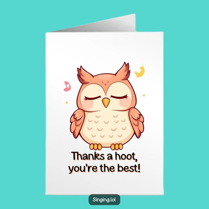 Peaceful Owl Thank You Card Free Printable: Gentle Hoot, Sweet DIY Downloadable Gratitude
