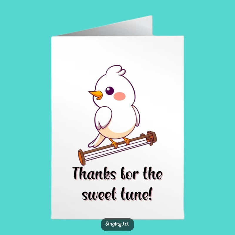 Free Printable Bird Melody Thank You Card - Sweet Downloadable Gift!