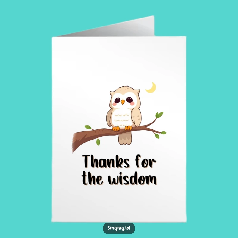 Free Printable Cute Thanks Card: Owl Lullaby Gratitude, Soothing Downloadable Gift!