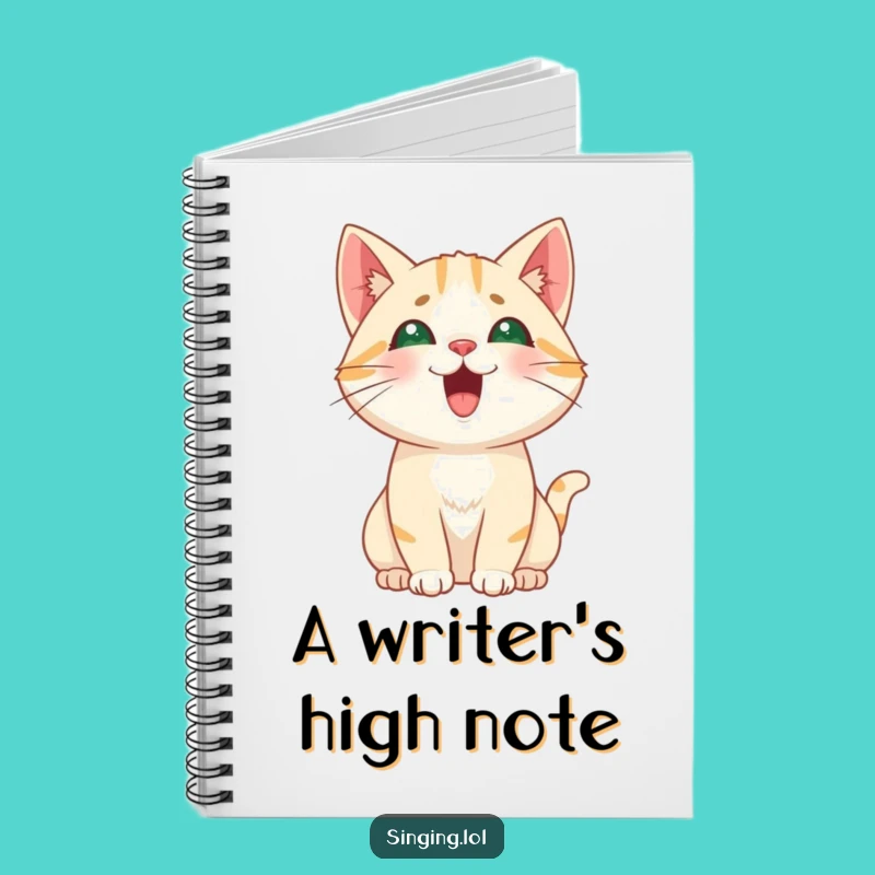 Funny Cat Meowing Notebook - Jot Down Thoughts with Feline Pitch