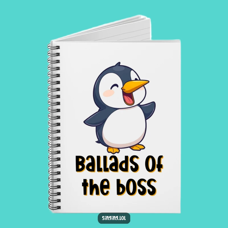 Funny Penguin Ballad Notebook: Write Your Overture, Clever Funny Gift