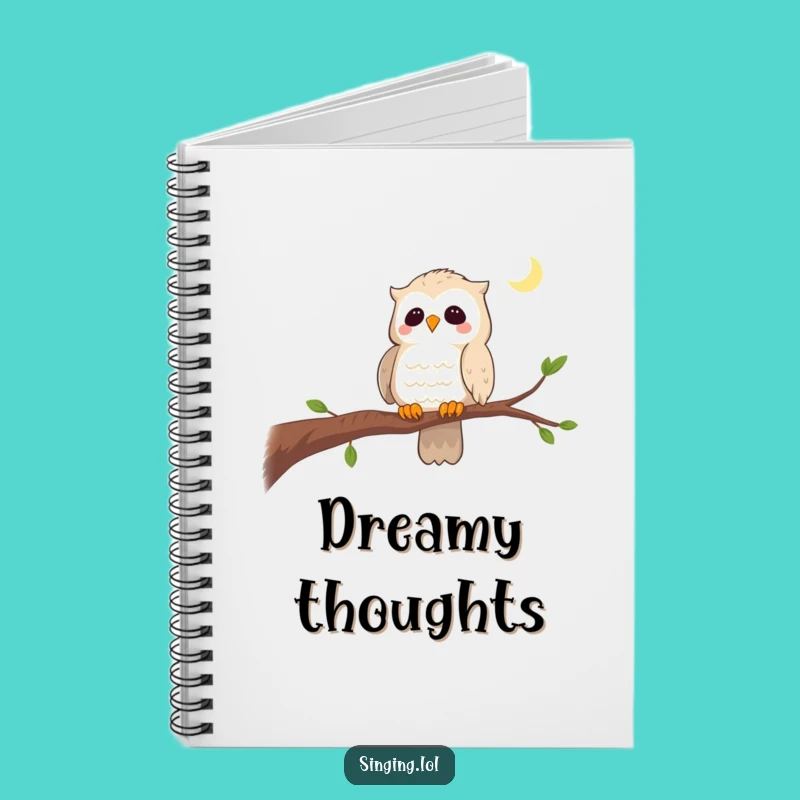 Funny Curious Owl Lullaby Notebook - Wise Thoughts & Notes