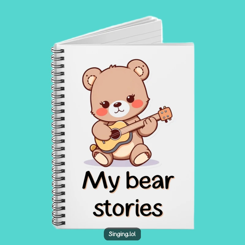 Funny Bear Cub Guitar Notebook: Write Your Own Hit Songs!