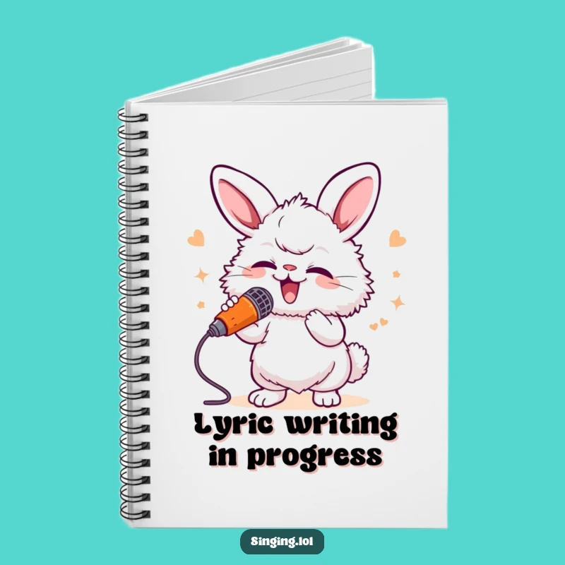 Funny Bunny Singer Notebook - Write Your Next Hit Song Here