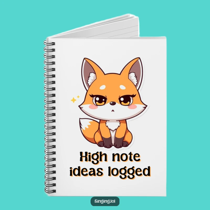 Funny Fox Opera Singer Notebook - Write Your Dramatic Score