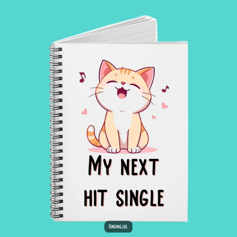 Funny Giggling Cat Ballad Notebook - Journal Your Laughs & Ideas