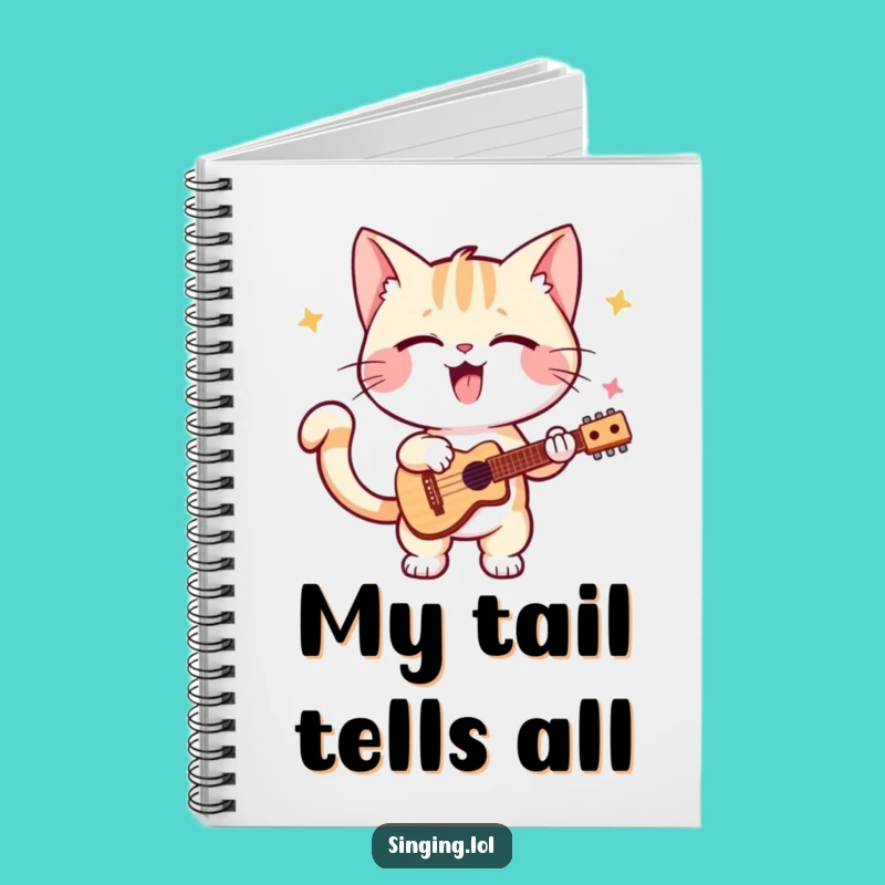 Funny Kitten Solo Notebook: Jot Down Your Ideas with a Tail Wagging Muse
