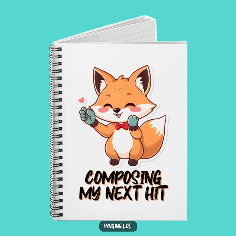 Funny Opera Fox Notebook: Diva Fox Sings High Notes, Ideal Funny Gift for Writers