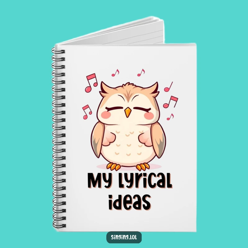 Funny Owl Notebook: Singing Character, for notes with melody, a wonderful funny gift.