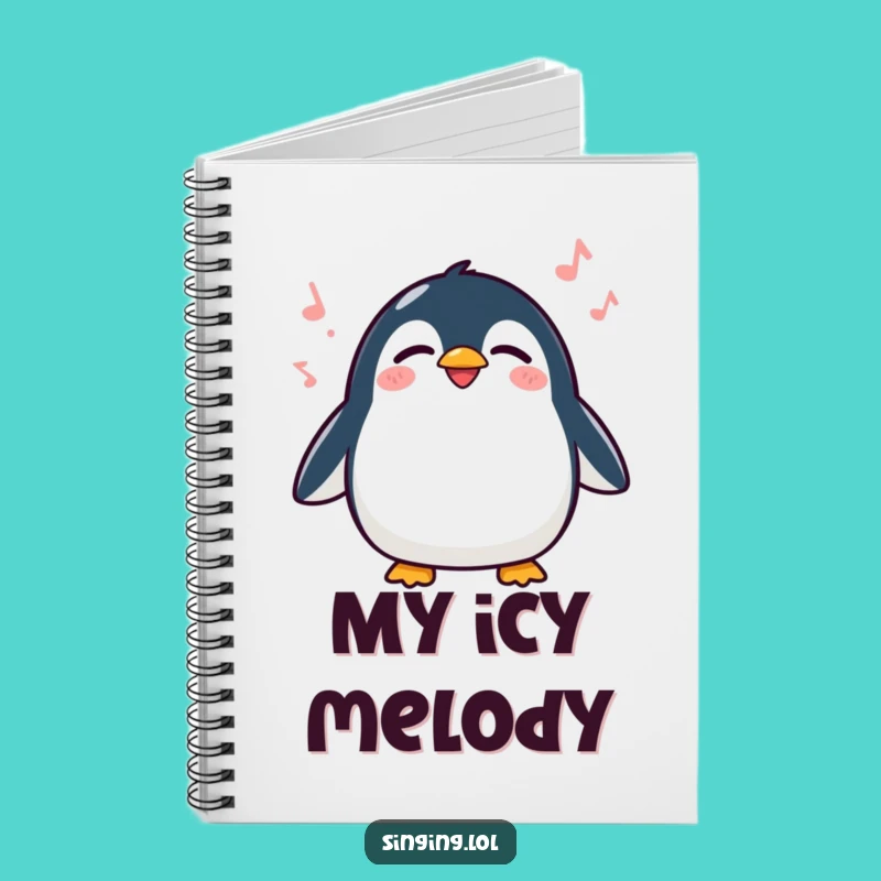 Funny Penguin Singing Notebook - Capture Tunes with Waddling Cuteness