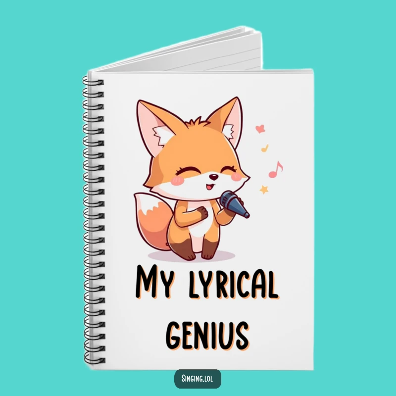 Funny Singing Fox Notebook: Capture Your Melodies, A Hilarious Gift for Songwriters