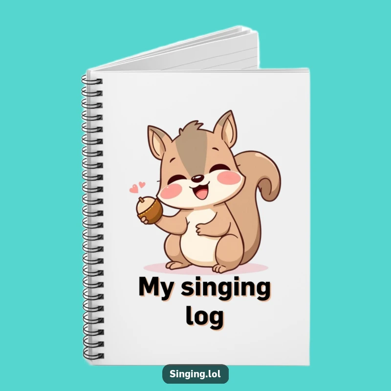 Funny Singing Squirrel Notebook: Jot Down Ideas with a Nutty Tune, Gift