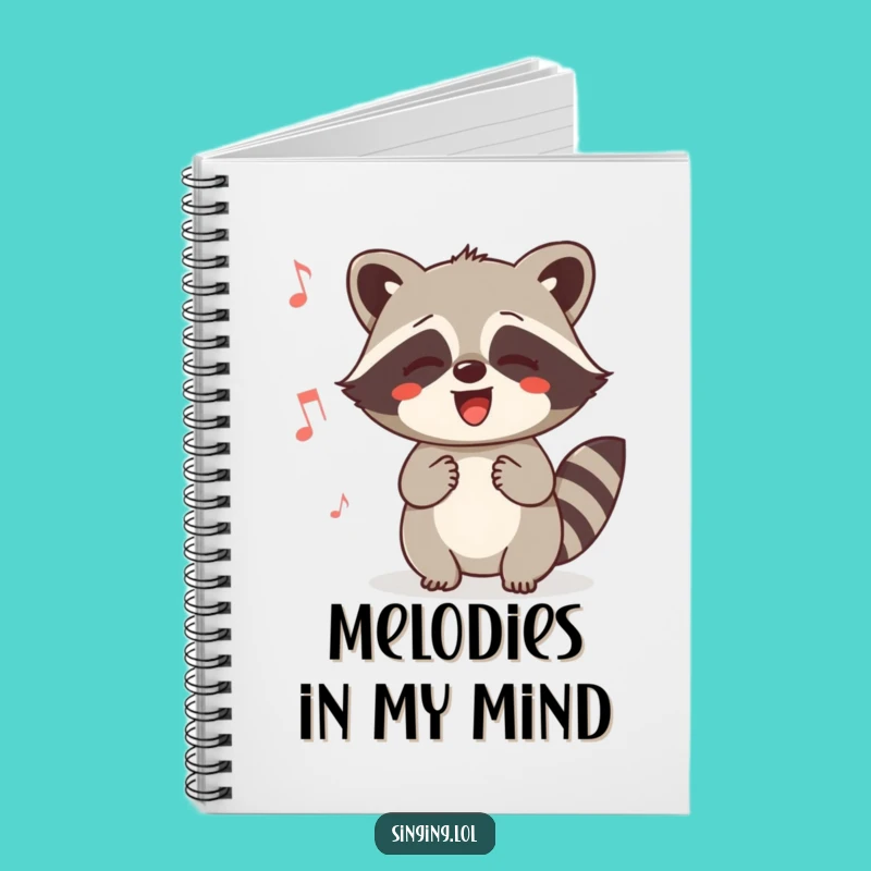 Funny Raccoon Humming Notebook: Critter Sings Ideas, Ideal Funny Gift for Writers