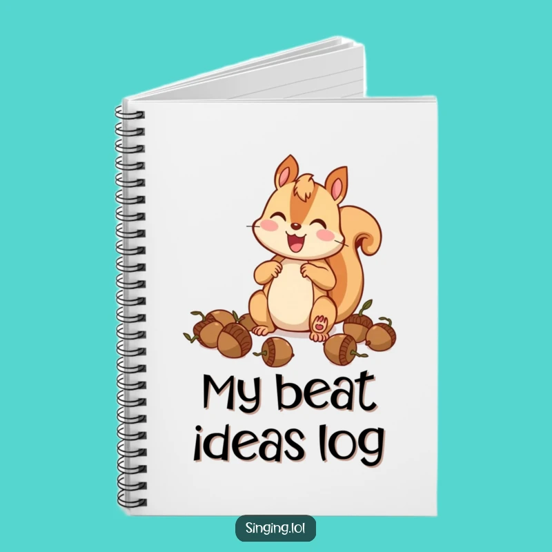 Funny Squirrel Drummer Notebook: Acorn Musician Journal, Perfect Funny Gift