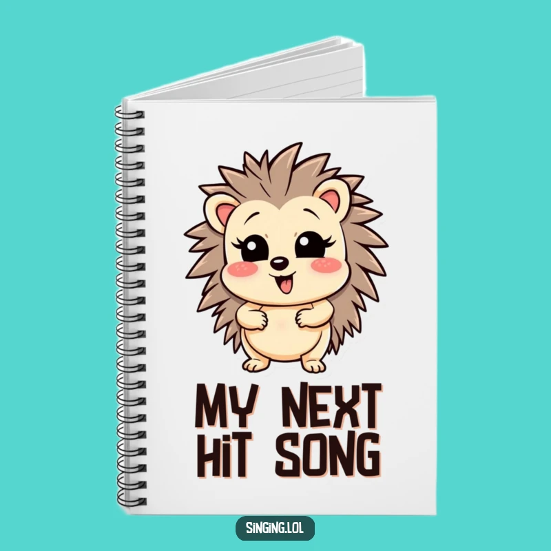 Funny Hedgehog High Note Notebook - Jot Down Ideas with Hilarious Artist Flair Gift