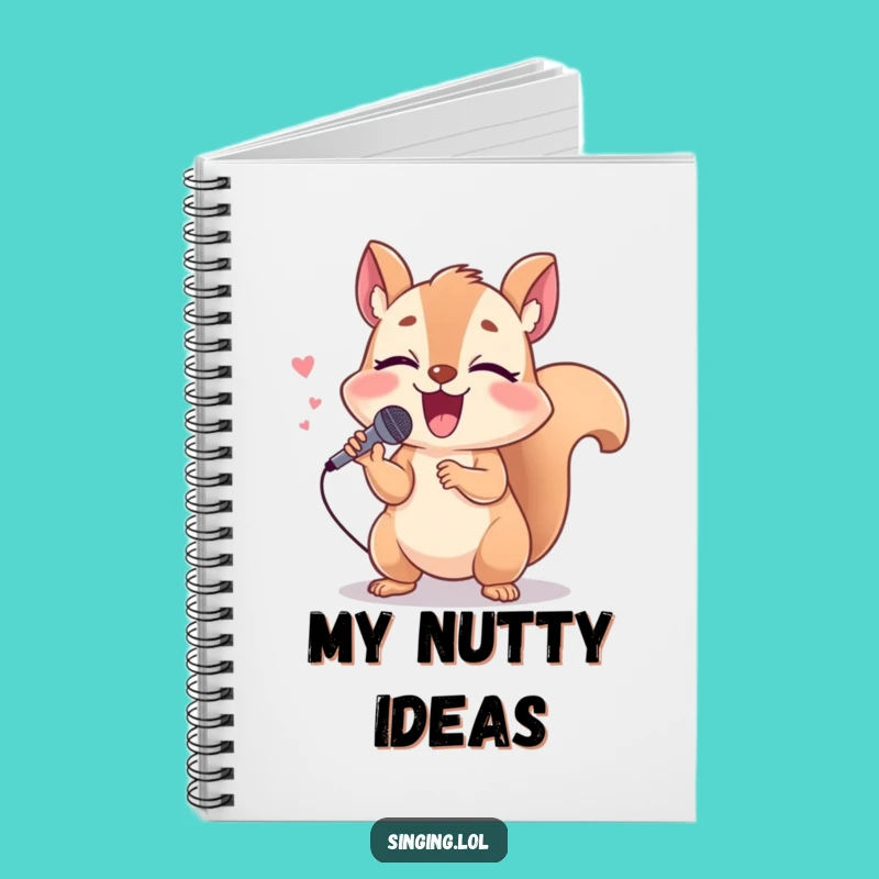 Funny Squirrel Notebook: Jot Down Notes with a Giggling Microphone Star