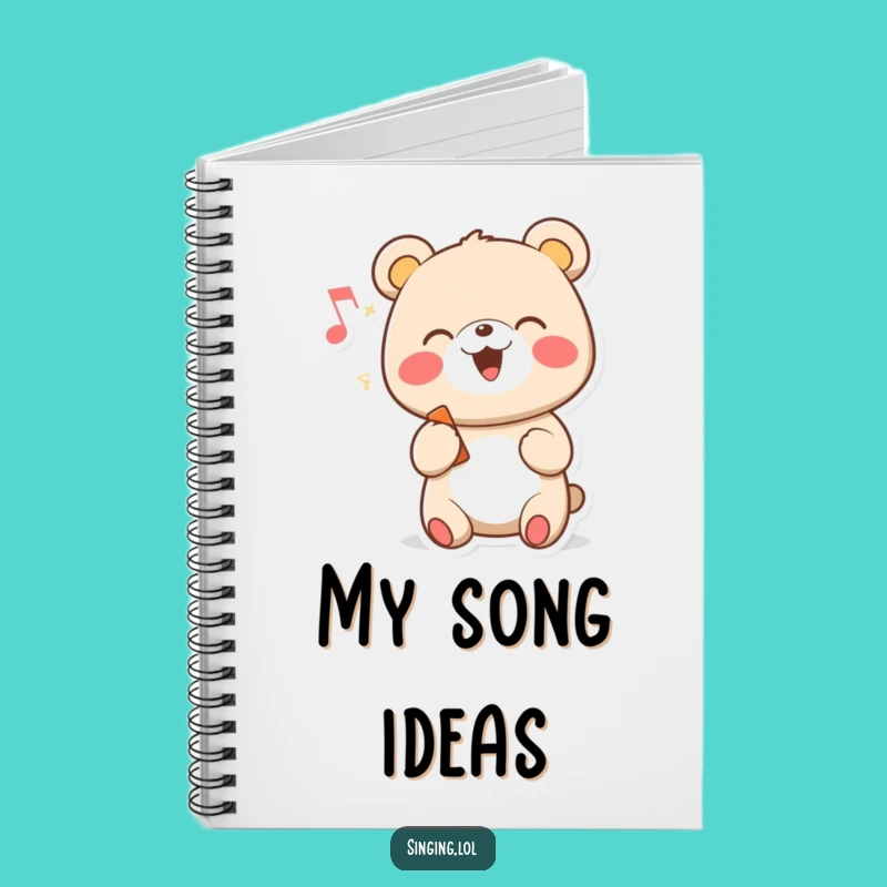 Funny Singing Bear Notebook - Cheerful Cartoon Melody Journal, Perfect Gift!