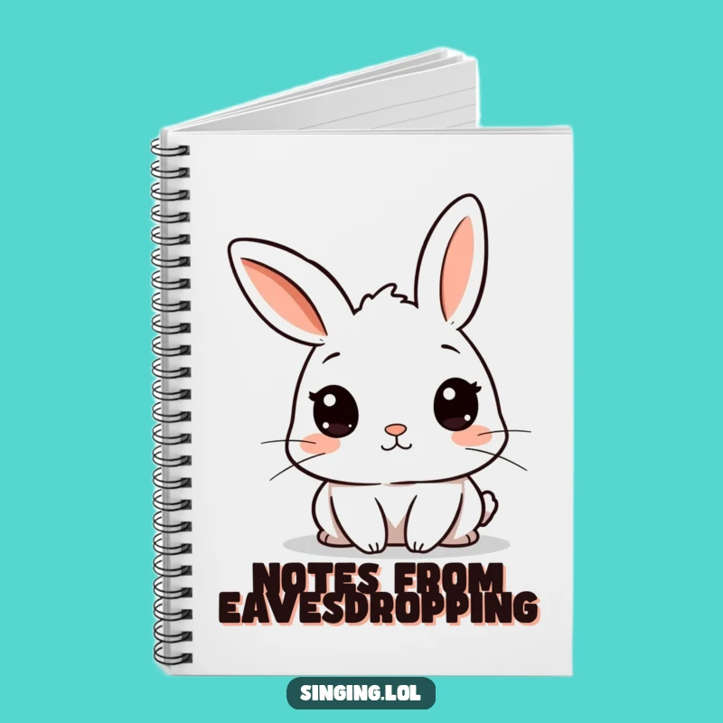 Funny Curious Rabbit Notebook: Jot Down Secrets, Clever Funny Gift