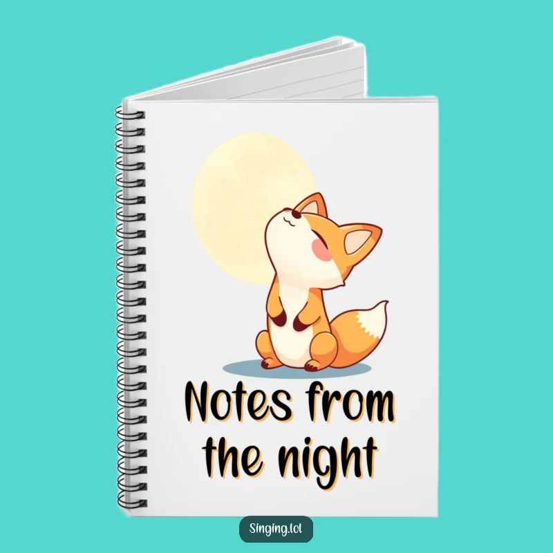 Funny Fox Howling Moon Notebook - Spark Creativity, Perfect Humorous Journal