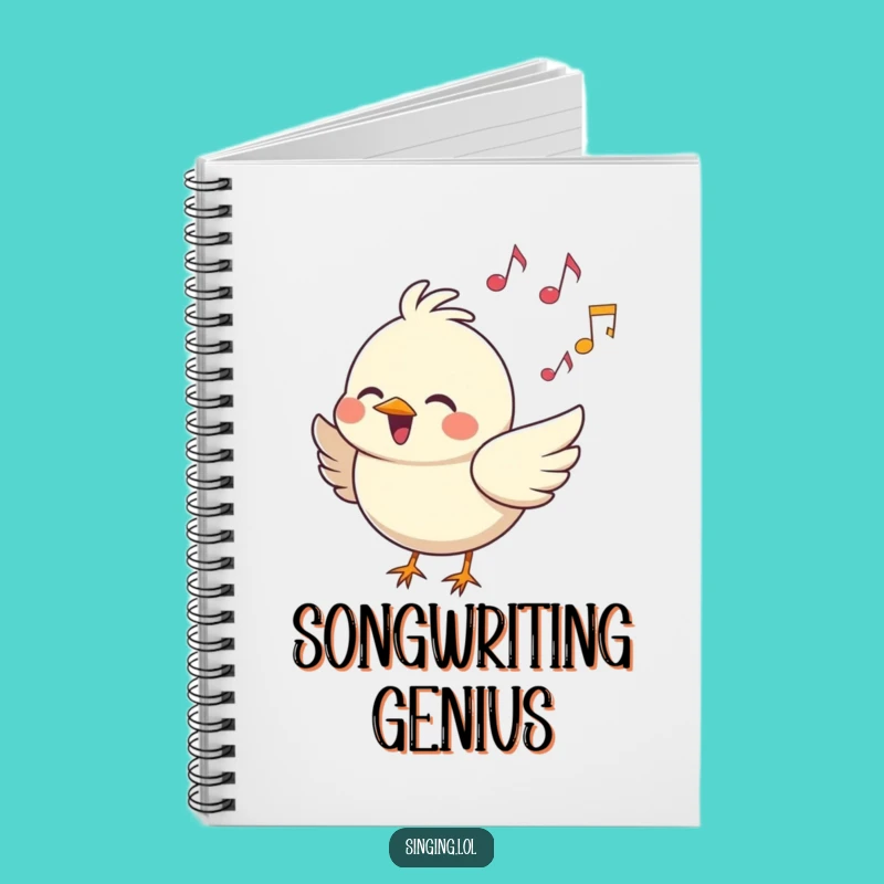 Funny Happy Bird Singing Notebook: Jot Down Melodies with Humor, Great Gift