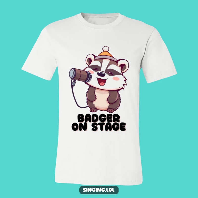 Funny Badger Rockstar T-Shirt: Wear Your Inner Music Star!