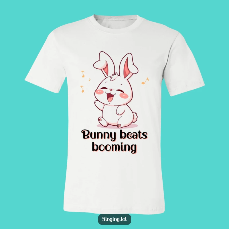Funny Rabbit Singing T-Shirt: Hilarious Tee for Joyful Performers and Music Fans