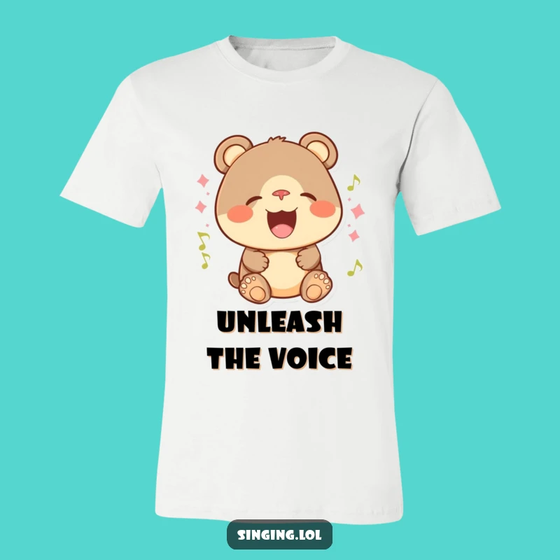 Funny Bear Cub Rockstar T-Shirt: Enthusiastic Singer, A Hilarious Gift for Music Lovers