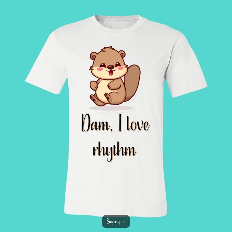 Funny Bouncing Beaver T-Shirt: Hilarious Apparel for the Rhythmic and Fun-Loving