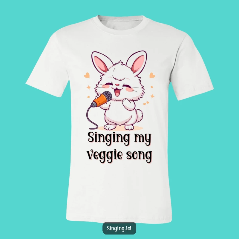 Funny Bunny Singer T-Shirt - Rock Out with This Hilarious Tee