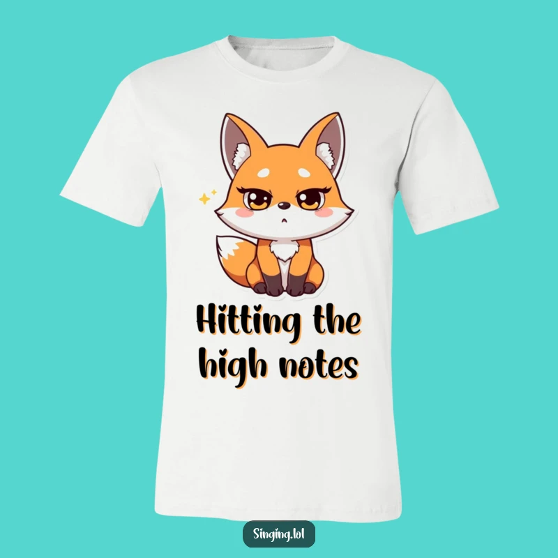Funny Fox Opera Singer T-Shirt - High Note Heroics Tee
